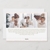 Vette moderne vrolijkheid en heldere vier foto feestdagenkaart (Achterkant)