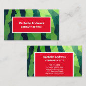 Vette moderne watermeloen 3D-vruchten Visitekaartje (Voorkant / Achterkant)