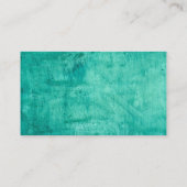 Vette moderne zwart-witte strepen op turquoise visitekaartje (Achterkant)