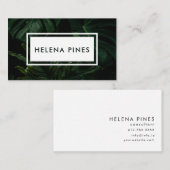 Vette moody Monstera vertrekt tropische groene gro Visitekaartje (Voorkant / Achterkant)