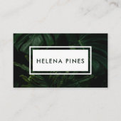 Vette moody Monstera vertrekt tropische groene gro Visitekaartje (Voorkant)