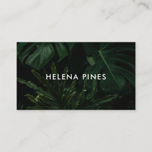 Vette moody Monstera vertrekt tropische groenen Visitekaartje (Voorkant)