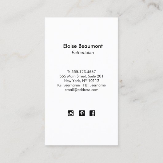 Vette mooie vlinder visitekaartje (Achterkant)