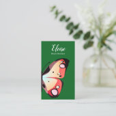 Vette mooie vlinder visitekaartje (Staand voorkant)