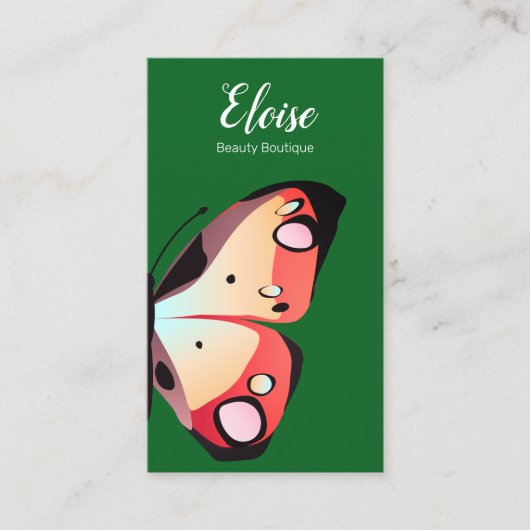 Vette mooie vlinder visitekaartje (Voorkant)