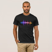Vette muziek Waves Meerkleurige DJ's, Audio T-shirt (Voorkant volledig)