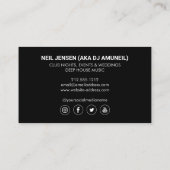 Vette muziek Waves Meerkleurige DJ's, Audio Visitekaartje (Achterkant)