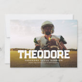 Vette naam afstuderen atleet foto afstuderen kaart (Voorkant)