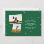 Vette naam afstuderen atleet foto groen afstuderen kaart (Achterkant)