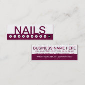Vette NAIL SALON klantenloyaliteit Klantenkaartje (Voorkant / Achterkant)