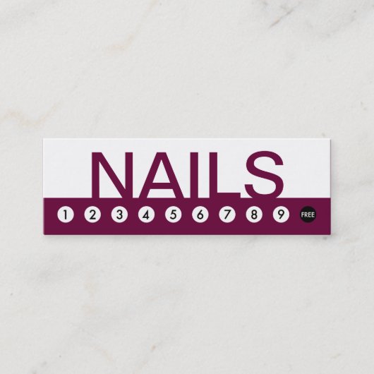 Vette NAIL SALON klantenloyaliteit Klantenkaartje (Voorkant)