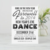 Vette nieuwe jaren Eve Dance Party Kaart (Staand voorkant)