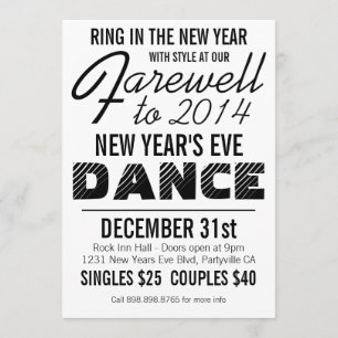 Vette nieuwe jaren Eve Dance Party Kaart