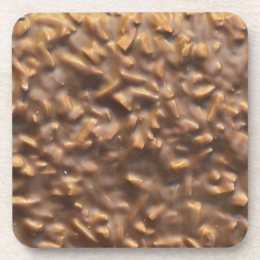 Vette Notige Chocoladereep Grappig Bier Onderzetter (Voorkant)