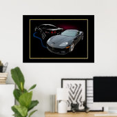 Vette One gold Poster (Thuiskantoor)