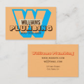 vette oranje en tuquoise-loodgieter of andere visitekaartje (Voorkant / Achterkant)