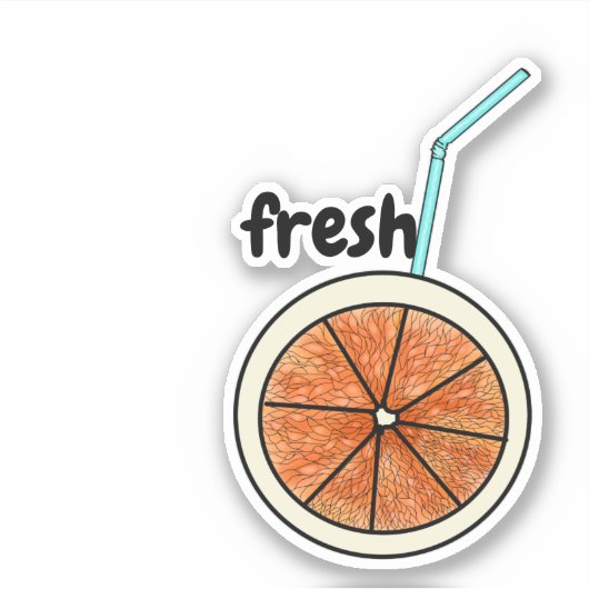 Vette Oranje overlagen met stijlvol  Sticker (Voorkant)