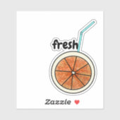 Vette Oranje overlagen met stijlvol Sticker (Vel)