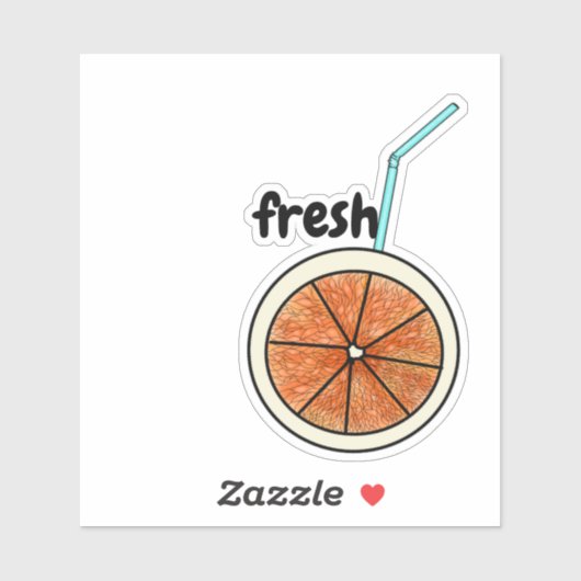 Vette Oranje overlagen met stijlvol  Sticker (Vel)