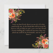 Vette Oranje Waterverf Matron of Honor Invitation Kaart (Achterkant)