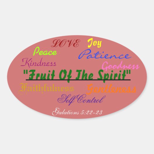 Vette ovale sticker Vrucht van het gedistilleerde  (Voorkant)