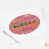 Vette ovale sticker Vrucht van het gedistilleerde  (Envelop)