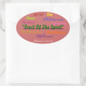 Vette ovale sticker Vrucht van het gedistilleerde  (Tas)