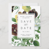 Vette pansies Foto Opslaan Datum kaart (Voorkant)