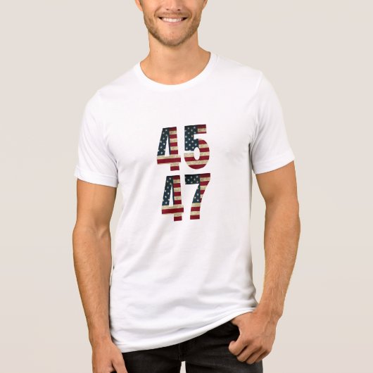 🇺🇸 Vette Patriottische Verklaring – 45 tot 47 🇺 Tri-Blend Shirt (Voorkant)