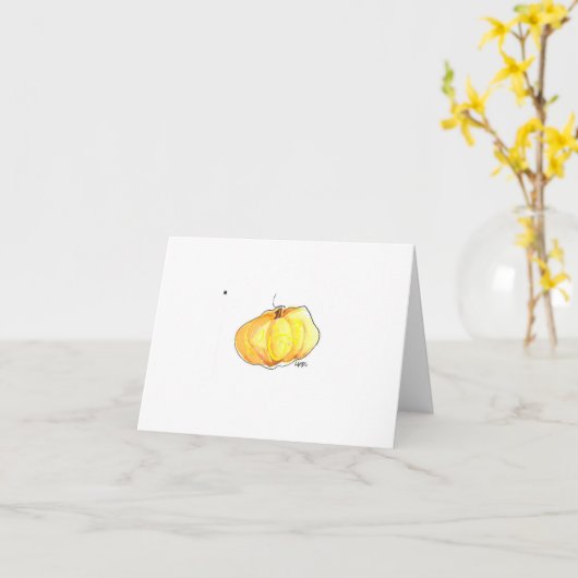 vette pompoen kaart (Gele Bloem)