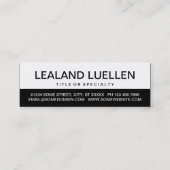 Vette POOL SHARK (kleur aanpasbaar) Mini Visitekaartje (Achterkant)