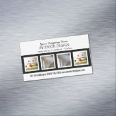 Vette professionele interieurontwerper met foto's visitekaartje magneet (Voorbeeld)