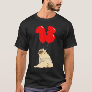Vette Pug 13e Verjaardag Kinderen Ballon Feest T-shirt