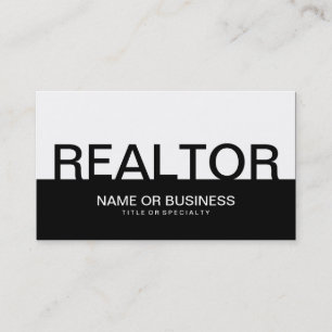 Vette REALTOR (kleur aanpasbaar) Visitekaartje