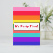 Vette regenboogstrips kaart (Staand voorkant)