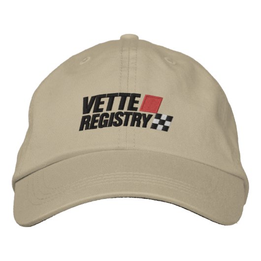 Vette Registry Logo Embroidered Light Hat Geborduurde Pet (Voorkant)