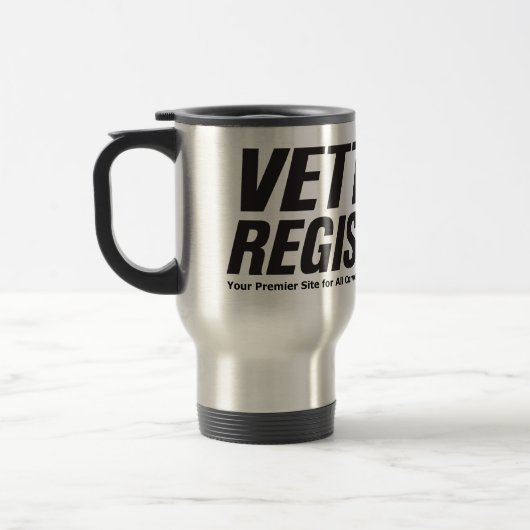 Vette Registry Logo Mug Reisbeker (Links)