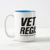 Vette Registry Two-Tone 15oz Ceramic Mug Tweekleurige Koffiemok (Links)