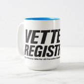 Vette Registry Two-Tone 15oz Ceramic Mug Tweekleurige Koffiemok (Voorkant links)