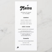 Vette retro chique bruiloft menu (Voorkant)