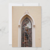 vette retro geschilderde bloem kader kerk foto save the date (Achterkant)