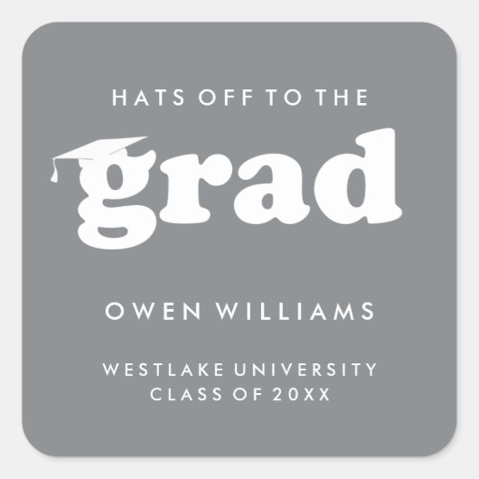 VETTE RETRO HATS AF VOOR DE AFSLOOTDIploma STICKER (Voorkant)