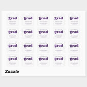 VETTE RETRO HATS AFGELOPEN MET DE GRAD AFSCHOLINGS VIERKANTE STICKER (Vel)
