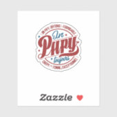 Vette Retro Papy Cirkel Typografie Sticker (Vel)