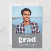 VETTE RETRO PETTEN UIT NAAR HET AFSTUDEERDER FOTO  KAART (Voorkant)