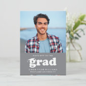 VETTE RETRO PETTEN UIT NAAR HET AFSTUDEERDER FOTO  KAART (Staand voorkant)