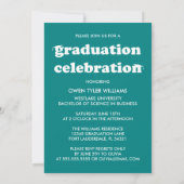 VETTE RETRO PETTEN UIT NAAR HET AFSTUDEERDER FOTO  KAART (Achterkant)