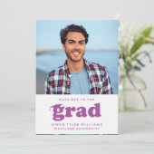 VETTE RETRO PETTEN UIT NAAR HET AFSTUDEERDER FOTO  KAART (Staand voorkant)