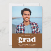 VETTE RETRO PETTEN UIT NAAR HET AFSTUDEERDER FOTO KAART (Voorkant)