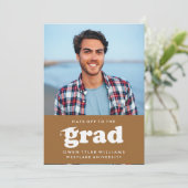 VETTE RETRO PETTEN UIT NAAR HET AFSTUDEERDER FOTO  KAART (Staand voorkant)